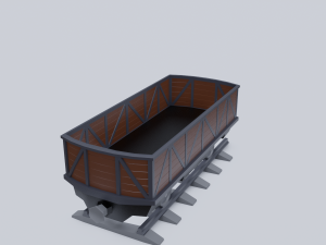 freight wagon 3 Model 3D