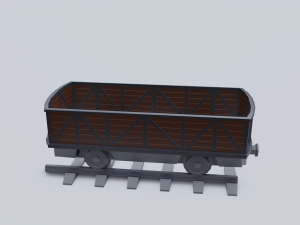 freight wagon 3 Model 3D