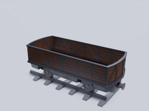 freight wagon 3 Model 3D