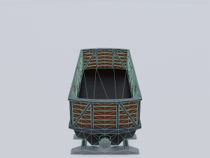 freight wagon 3 Model 3D