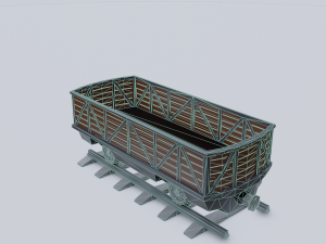 freight wagon 3 Model 3D