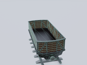 freight wagon 3 Model 3D