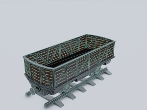 freight wagon 3 Model 3D
