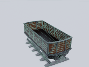 freight wagon 3 Model 3D