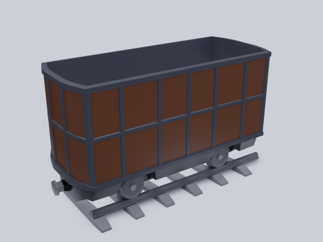 freight wagon 4 3D Model .c4d .max .obj .3ds .fbx .stl .blend 