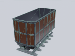freight wagon 4 3D Model
