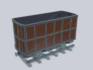 freight wagon 4 3D Model