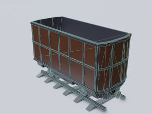 freight wagon 4 3D Model