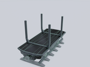 freight wagon 5 Modello 3D