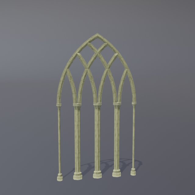 gothic arch v3 3D Model .c4d .max .obj .3ds .fbx .stl .blend 