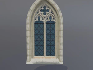 gotyckie okno Model 3D