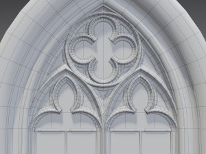 gothic window 3D 모델