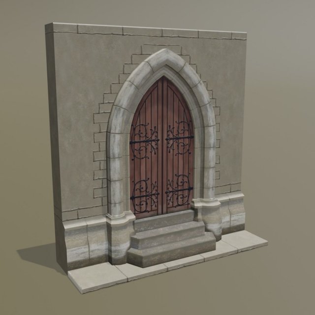 medieval door Model 3D .c4d .max .obj .3ds .fbx .stl .blend