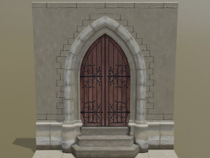medieval door Model 3D