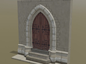 medieval door Model 3D