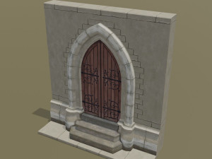 medieval door Model 3D