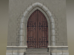 medieval door Model 3D