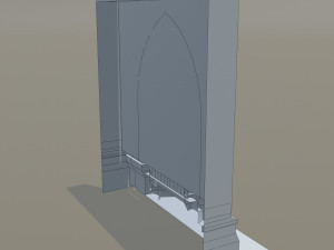 medieval door Model 3D