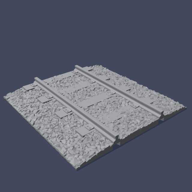 railway rails straight 3D 프린트 모델 .c4d .max .obj .3ds .fbx .stl .blend 