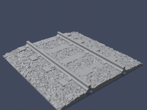 railway rails straight 3D Print Model