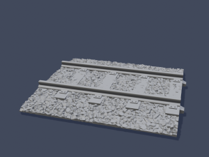 railway rails straight 3D 프린트 모델