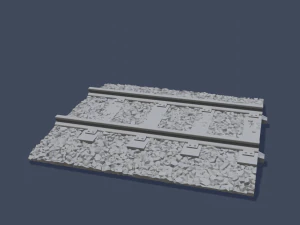 railway rails straight 3D Print Model