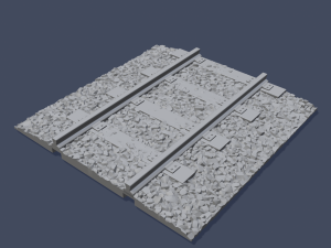 railway rails straight 3D 프린트 모델