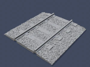 railway rails straight 3D Print Model
