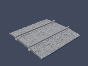 railway rails straight 3D 프린트 모델