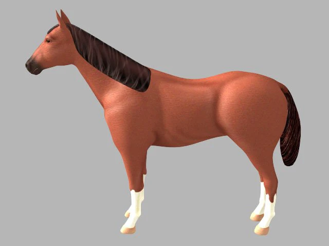 horse 3D Model .c4d .max .obj .3ds .fbx .stl .blend