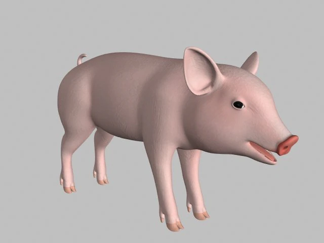 piggy 3D Model .c4d .max .obj .3ds .fbx .stl .blend