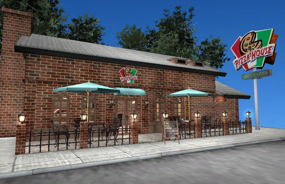 cafetaria 3D Model .c4d .max .obj .3ds .fbx .stl .blend 