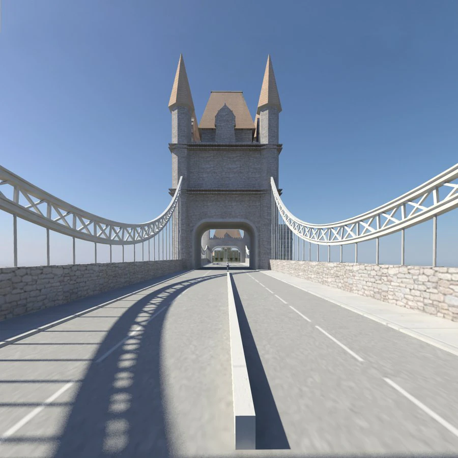 simple city 3D Model .c4d .max .obj .3ds .fbx .stl .blend 