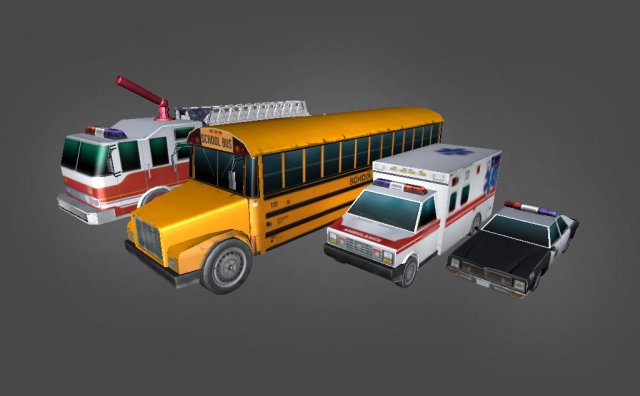cars departement city 3D Model .c4d .max .obj .3ds .fbx .stl .blend 