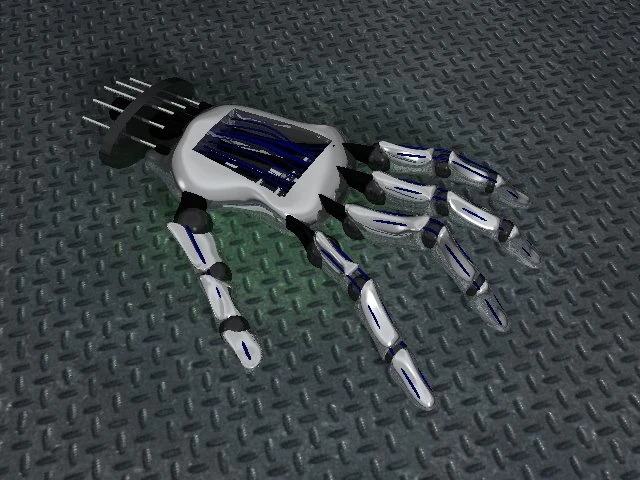 chrome hand 3D Model .c4d .max .obj .3ds .fbx .stl .blend 