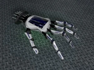 क्रोम हाथ 3D मॉडल