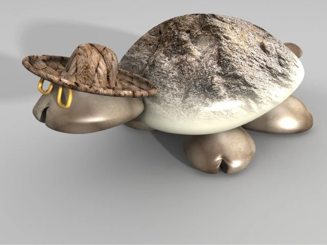 貝殻亀 3Dモデル .c4d .max .obj .3ds .fbx .stl .blend 