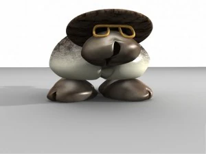 貝殻亀 3Dモデル