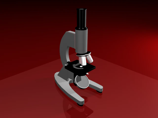microscope for student 3D Model .c4d .max .obj .3ds .fbx .stl .blend 