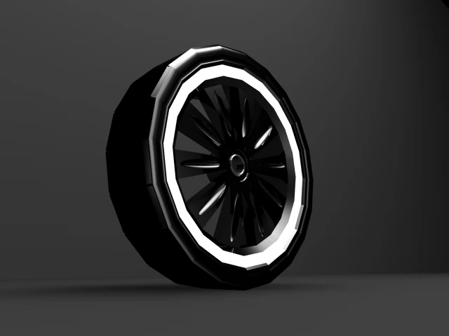 simple car wheel 3D Model .c4d .max .obj .3ds .fbx .stl .blend