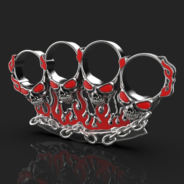 jewelry 3d badass gothic skull ring pair design model 3d print model 3D-Druckmodell .c4d .max .obj .3ds .fbx .stl .blend 