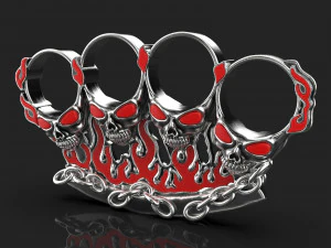 sieraden 3d badass gotische schedelring paar ontwerpmodel 3d printmodel 3D printmodel