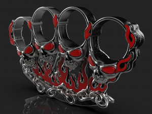 jewelry 3d badass gothic skull ring pair design model 3d print model 3D-Druckmodell