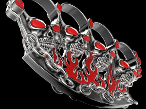 jewelry 3d badass gothic skull ring pair design model 3d print model 3D-Druckmodell