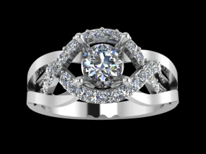 jewelry wedding ring 2 Model 3D