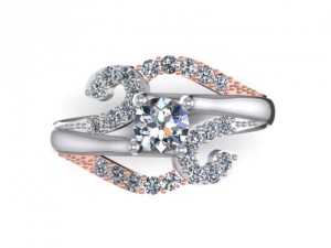 fashion solitaire ring 1 3D Model