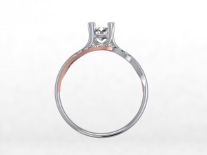 fashion solitaire ring 1 3D Model