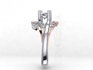 fashion solitaire ring 1 3D Model