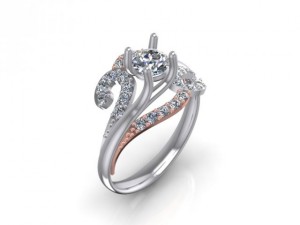 fashion solitaire ring 1 3D Model