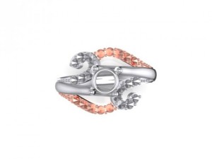 fashion solitaire ring 1 3D Model